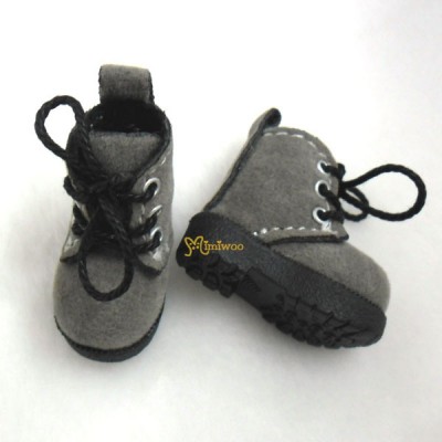 SHP187GRY 1/6 Bjd Neo Blythe Momoko Doll Shoes Velvet Boots GREY SHP187GRY 1/6 Bjd Neo Blythe Momoko Doll Shoes Velvet Boots GREY